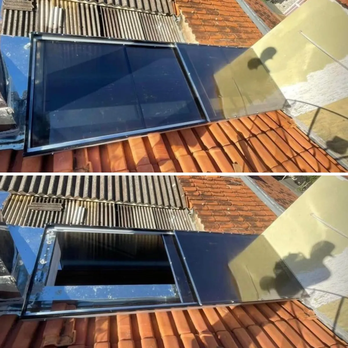 Cobertura Retrátil Policarbonato/Telha/Vidro em Diadema SP — Cobertura em área de piscina