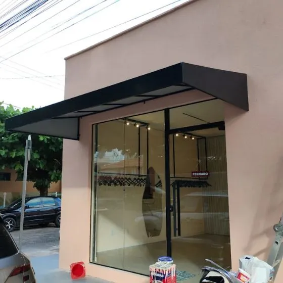 Toldo Fixo de Lona PVC em Diadema SP Toldo Fixo de Lona PVC em Diadema SP — Instalação em área gourmet com churrasqueira